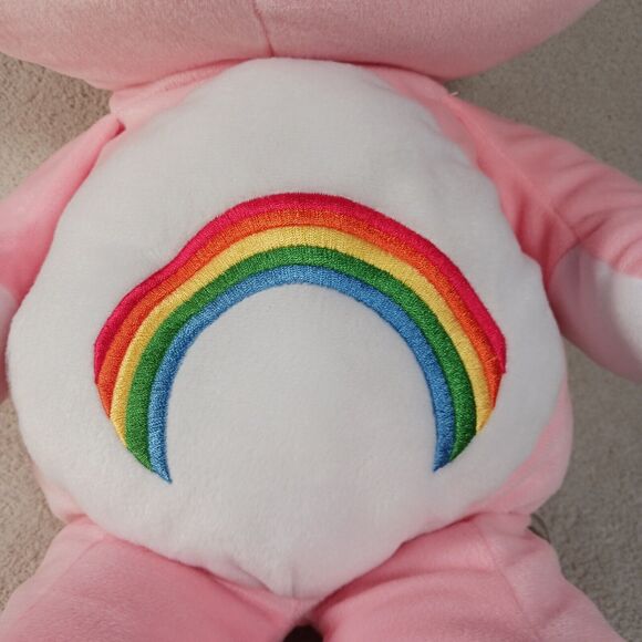 Care Bears Rare 2007 JUMBO Cheer Rainbow Bear 24" Pink Plush Stuffed Toy EUC - Picture 3 of 11